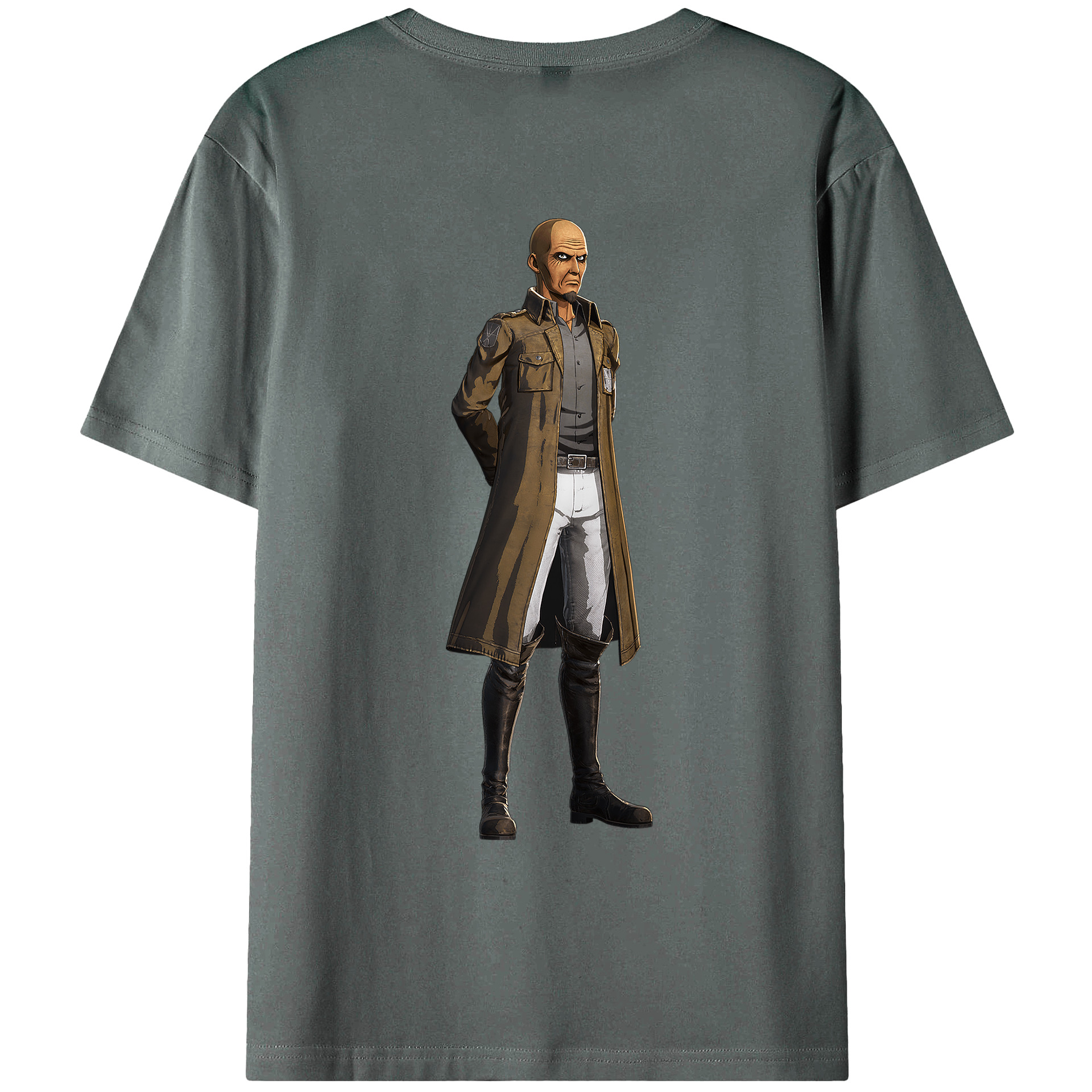 （画像用） 進撃の巨人 Attack on Titan 綿100％ メンズ半袖Tシャツ（バックプリント） 通気性